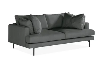 Menard 3-seters Dyp Manchestersofa - Grå - Møbler - Sofaer - 3 seter sofa