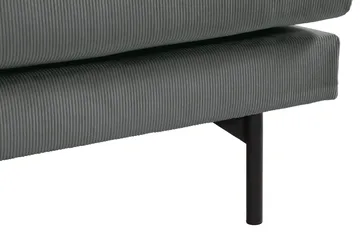 Menard 3-seters Dyp Manchestersofa - Grå - Møbler - Sofaer - 3 seter sofa