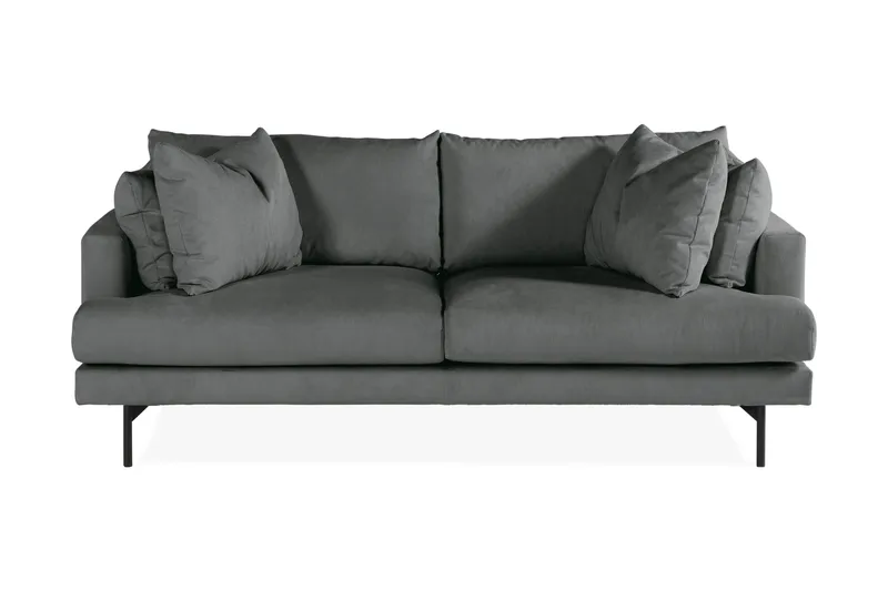 Menard 3-seters Dyp Manchestersofa - Grå - Møbler - Sofaer - 3 seter sofa