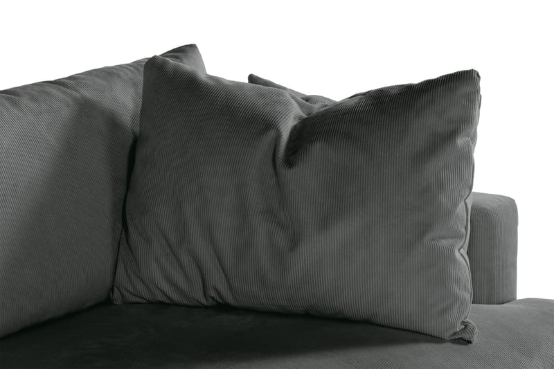 Menard 3-seters Dyp Manchestersofa - Grå - Møbler - Sofaer - 3 seter sofa