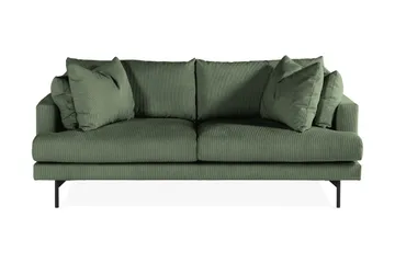 Menard 3-seters Dyp Manchestersofa - Grønn - Møbler - Sofaer - 3 seter sofa