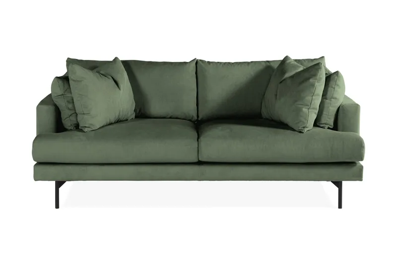 Menard 3-seters Dyp Manchestersofa - Grønn - Møbler - Sofaer - 3 seter sofa