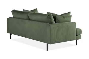 Menard 3-seters Dyp Manchestersofa - Grønn - Møbler - Sofaer - 3 seter sofa