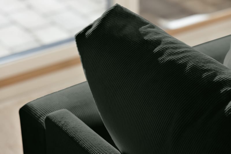 Menard 3-seters Dyp Manchestersofa - Grønn - Møbler - Sofaer - 3 seter sofa