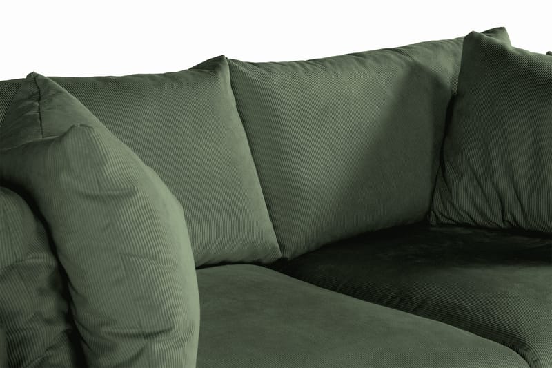 Menard 3-seters Dyp Manchestersofa - Grønn - Møbler - Sofaer - 3 seter sofa