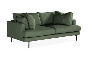 Menard 3-seters Dyp Manchestersofa - Grønn - Møbler - Sofaer - 3 seter sofa