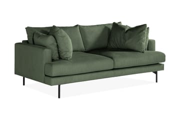 Menard 3-seters Dyp Manchestersofa - Grønn - Møbler - Sofaer - 3 seter sofa
