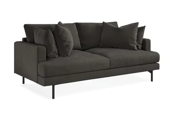 Menard 3-seters Dyp Manchestersofa - Mørk grå - Møbler - Sofaer - 3 seter sofa