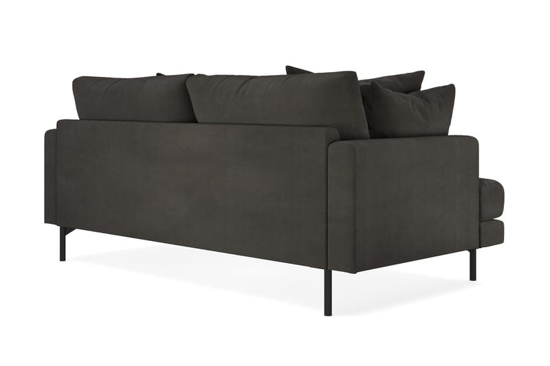 Menard 3-seters Dyp Manchestersofa - Mørk grå - Møbler - Sofaer - 3 seter sofa