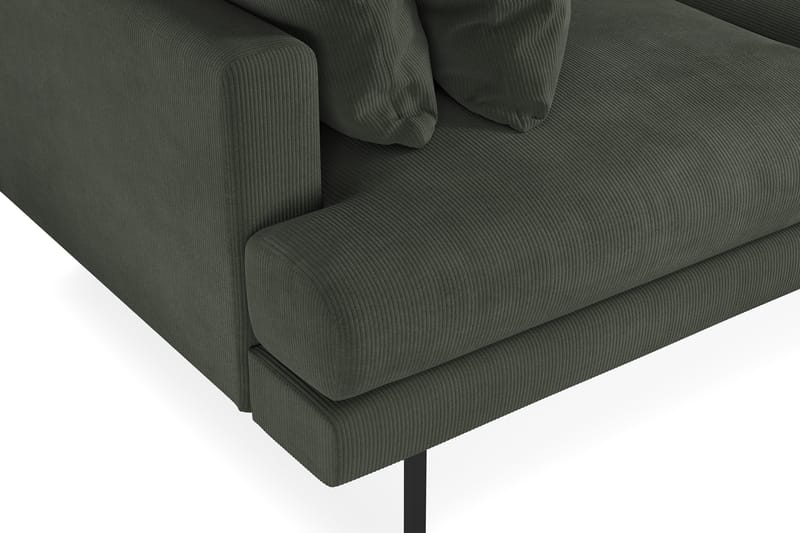 Menard 3-seters Dyp Manchestersofa - Mørk grønn - Møbler - Sofaer - 3 seter sofa