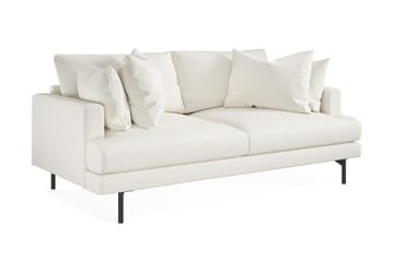 Menard 3-seters Dyp Sofa i Bouclé 205 cm bred - Hvit - Møbler - Sofaer - 3 seter sofa