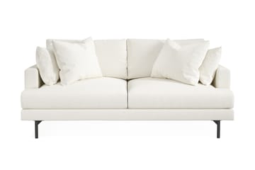 Menard 3-seters Dyp Sofa i Bouclé - Hvit - Møbler - Sofaer - 3 seter sofa