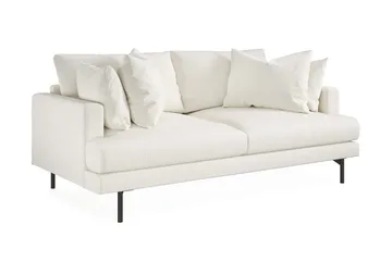 Menard 3-seters Dyp Sofa i Bouclé - Hvit - Møbler - Sofaer - 3 seter sofa