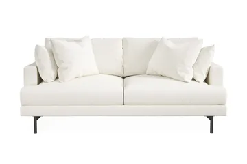 Menard 3-seters Dyp Sofa i Bouclé - Hvit - Møbler - Sofaer - 3 seter sofa