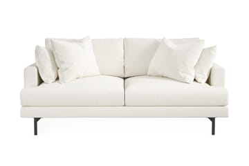 Menard 3-seters Dyp Sofa i Bouclé - Hvit - Møbler - Sofaer - 3 seter sofa