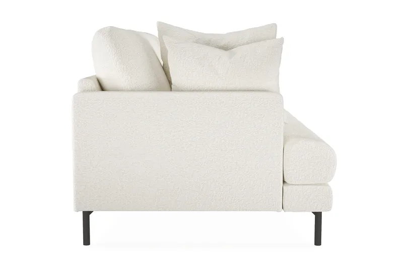 Menard 3-seters Dyp Sofa i Bouclé - Hvit - Møbler - Sofaer - 3 seter sofa