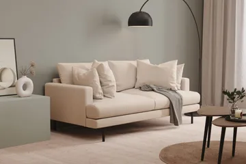 Menard 3-seters Dyp Stoffsofa 205 cm bred - Beige - Møbler - Sofaer - 3 seter sofa