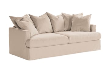 Menard 3-seters Dyp Stoffsofa - Beige - Møbler - Sofaer - 3 seter sofa
