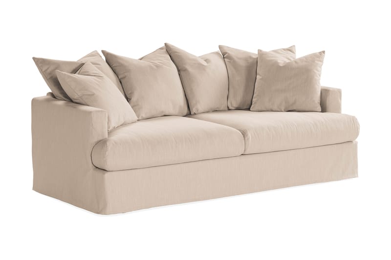 Menard 3-seters Dyp Stoffsofa - Beige - Møbler - Sofaer - 3 seter sofa