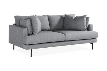 Menard 3-seters Dyp Stoffsofa - Grå - Møbler - Sofaer - 3 seter sofa