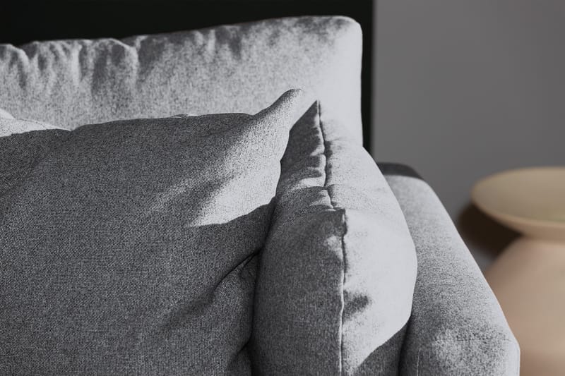 Menard 3-seters Dyp Stoffsofa - Grå - Møbler - Sofaer - 3 seter sofa