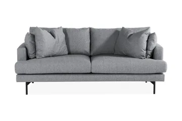 Menard 3-seters Dyp Stoffsofa - Grå - Møbler - Sofaer - 3 seter sofa