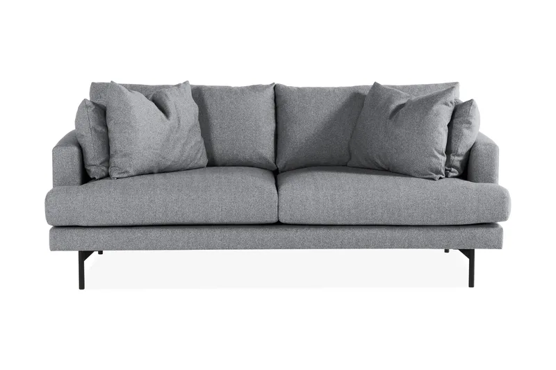 Menard 3-seters Dyp Stoffsofa - Grå - Møbler - Sofaer - 3 seter sofa