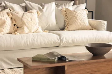 Menard 3-seters Stoffsofa - Lys grå - Møbler - Sofaer - 3 seter sofa