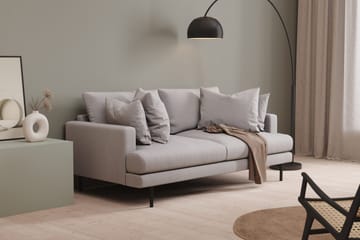 Menard 3-seters Dyp Stoffsofa - Lys grå - Møbler - Sofaer - 3 seter sofa