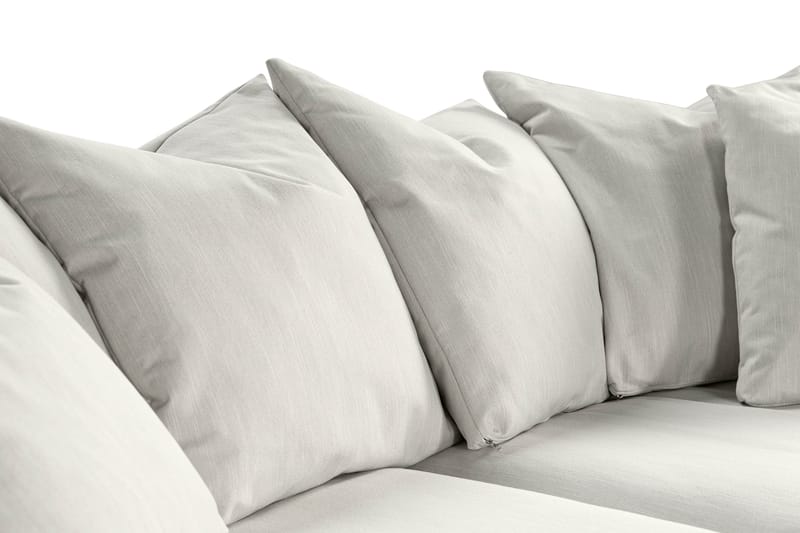 Menard 3-seters Dyp Stoffsofa - Lys grå - Møbler - Sofaer - 3 seter sofa