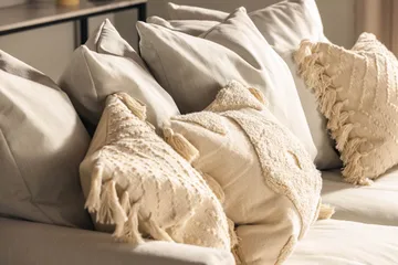 Menard 3-seters Stoffsofa - Lys grå - Møbler - Sofaer - 3 seter sofa