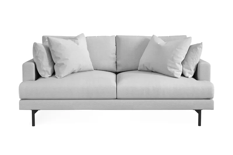 Menard 3-seters Dyp Stoffsofa - Lys grå - Møbler - Sofaer - 3 seter sofa