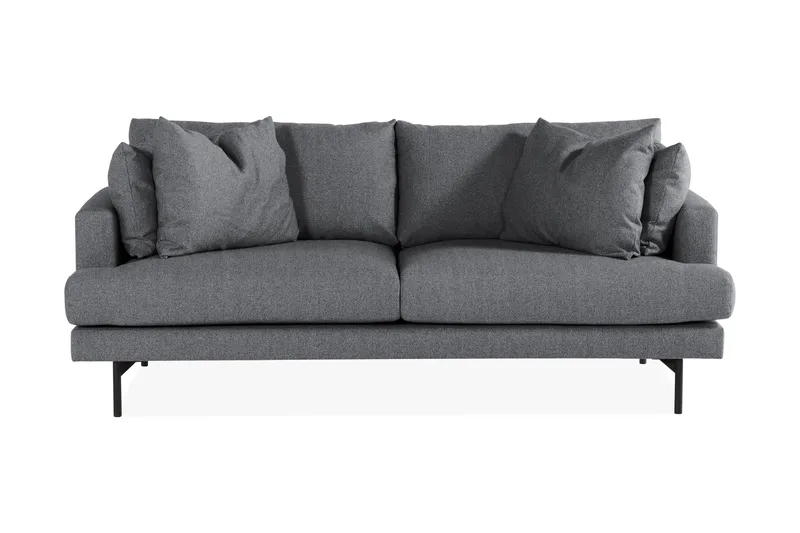 Menard 3-seters Dyp Stoffsofa - Mørk grå - Møbler - Sofaer - 3 seter sofa