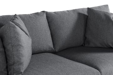 Menard 3-seters Dyp Stoffsofa - Mørk grå - Møbler - Sofaer - 3 seter sofa