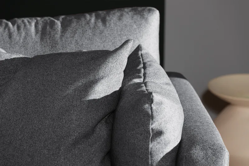 Menard 3-seters Dyp Stoffsofa - Mørk grå - Møbler - Sofaer - 3 seter sofa