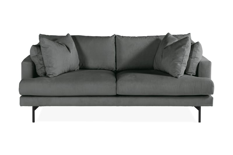 Menard 3-seters Manchestersofa - Grå - Møbler - Sofaer - 3 seter sofa