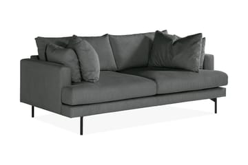 Menard 3-seters Manchestersofa - Grå - Møbler - Sofaer - 3 seter sofa