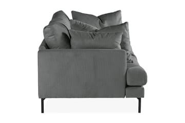 Menard 3-seters Manchestersofa - Grå - Møbler - Sofaer - 3 seter sofa