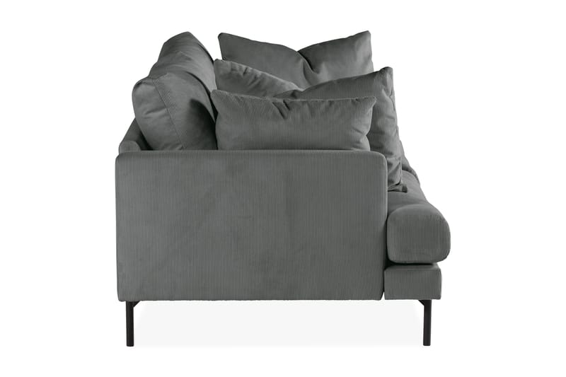 Menard 3-seters Manchestersofa - Grå - Møbler - Sofaer - 3 seter sofa