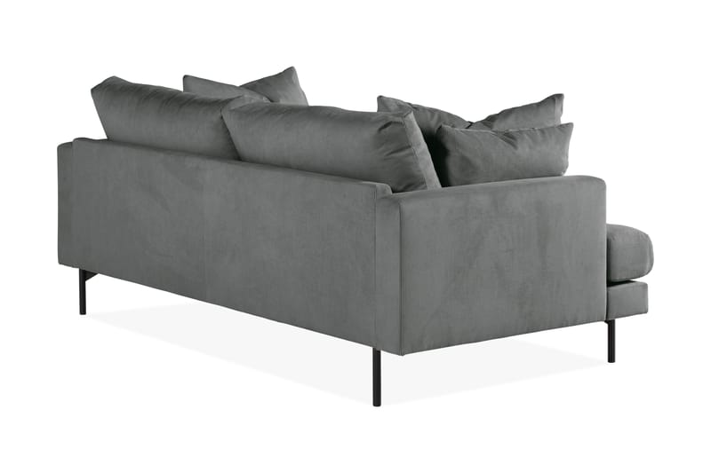 Menard 3-seters Manchestersofa - Grå - Møbler - Sofaer - 3 seter sofa