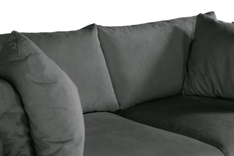 Menard 3-seters Manchestersofa - Grå - Møbler - Sofaer - 3 seter sofa