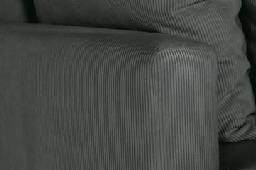 Menard 3-seters Manchestersofa - Grå - Møbler - Sofaer - 3 seter sofa