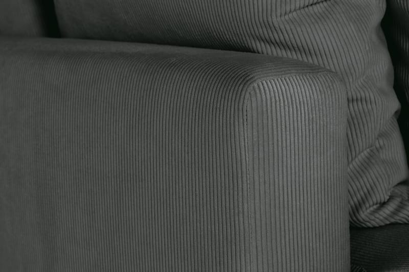 Menard 3-seters Manchestersofa - Grå - Møbler - Sofaer - 3 seter sofa