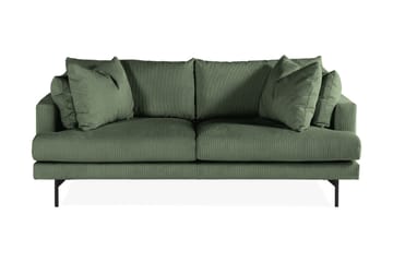 Menard 3-seters Manchestersofa - Grønn - Møbler - Sofaer - 3 seter sofa