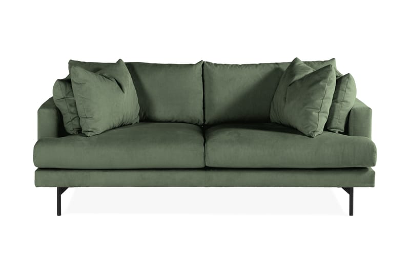 Menard 3-seters Manchestersofa - Grønn - Møbler - Sofaer - 3 seter sofa