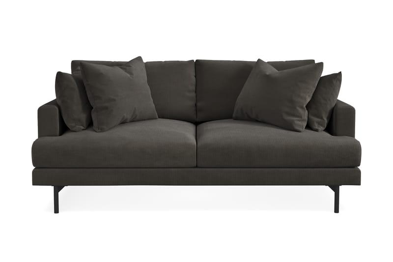 Menard 3-seters Manchestersofa - Mørk grå - Møbler - Sofaer - 3 seter sofa
