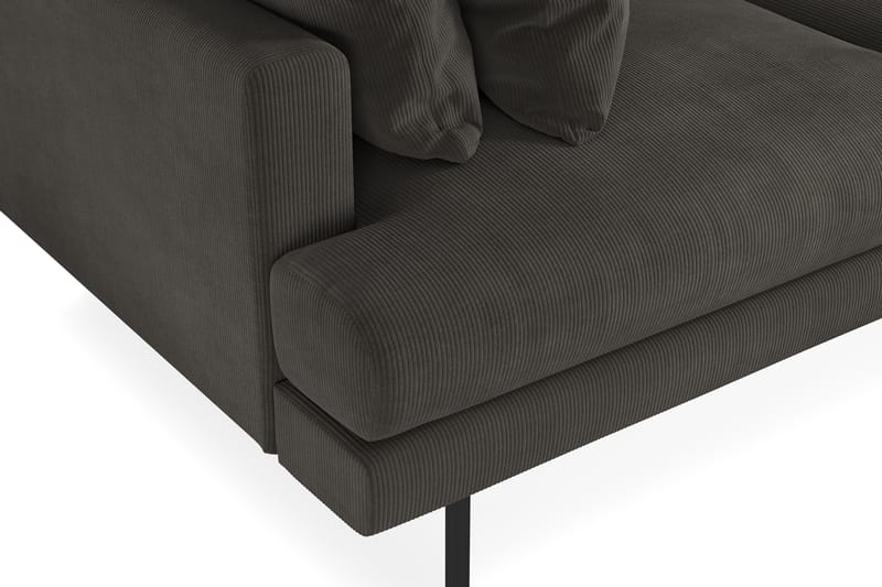 Menard 3-seters Manchestersofa - Mørk grå - Møbler - Sofaer - 3 seter sofa