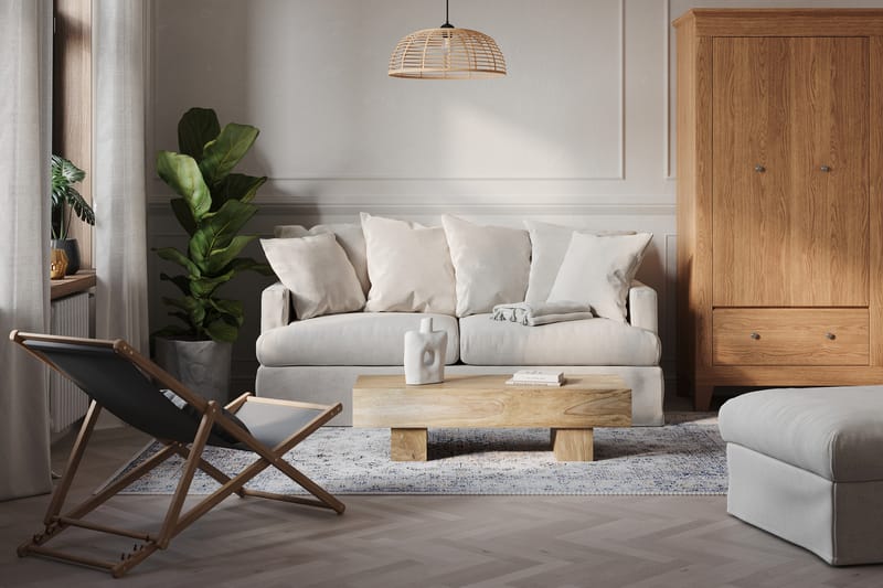 Menard 3-seters Stoffsofa - Beige - Møbler - Sofaer - 3 seter sofa