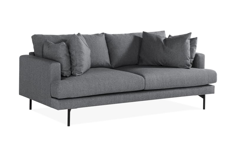 Menard 3-seters Stoffsofa - Mørk grå - Møbler - Sofaer - 3 seter sofa
