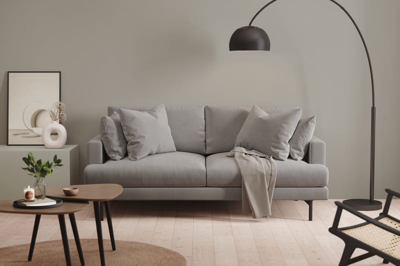 Menard 3-seters Stoffsofa - Mørk grå - Møbler - Sofaer - 3 seter sofa
